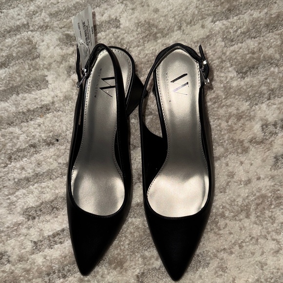 Worthington Black Block Heel Slingbacks - Picture 2 of 5